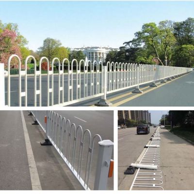 平安护栏 京式护栏交通设施马路隔离栏圆顶栅栏道路防撞护栏市政锌钢防护栏